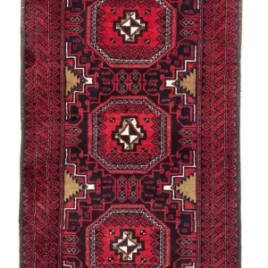 Belutsch Teppich 175 x 95 cm - dunkelrot
