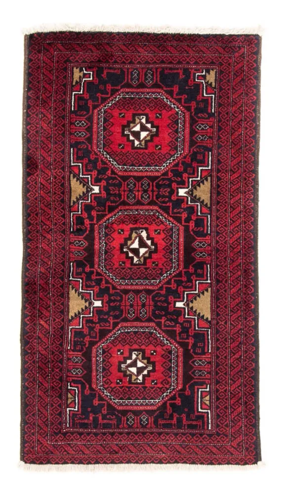 Belutsch Teppich 175 x 95 cm - dunkelrot