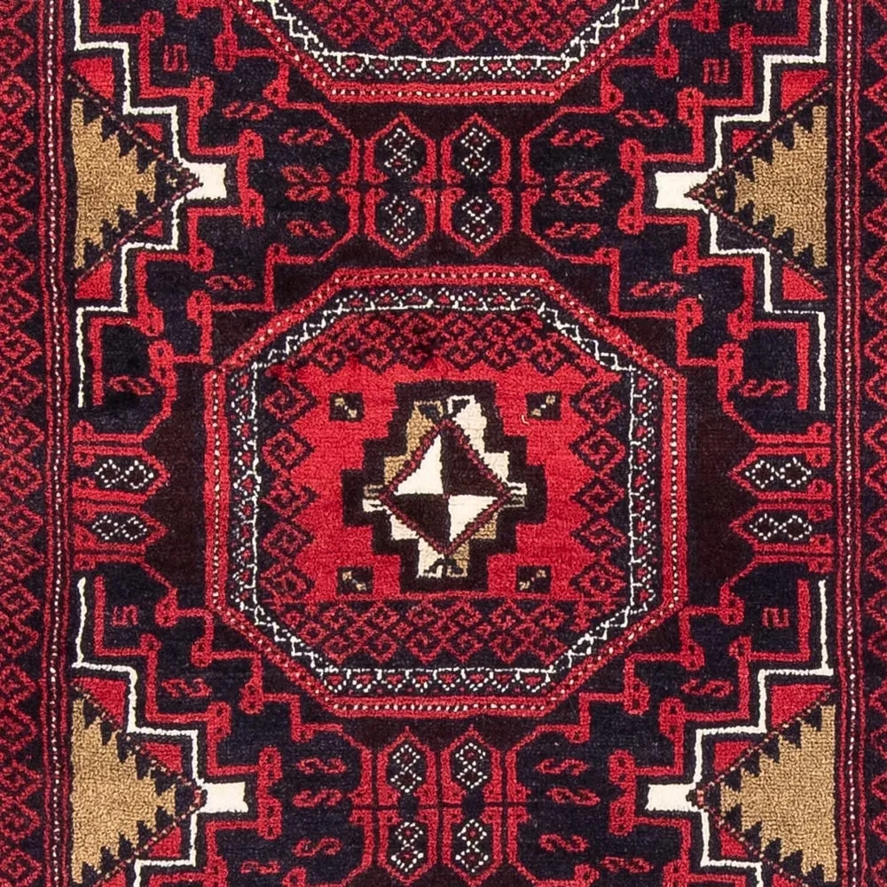 Belutsch Teppich 175 x 95 cm - dunkelrot