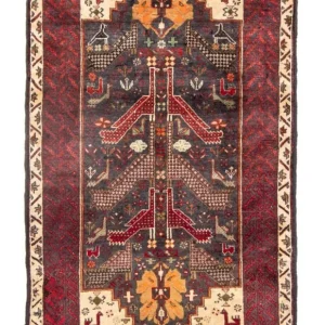 Belutsch Teppich 175 x 97 cm - rot
