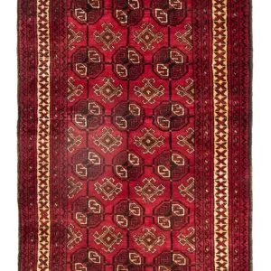 Belutsch Teppich 190 x 138 cm - dunkelrot