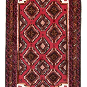 Belutsch Teppich 194 x 104 cm - rot