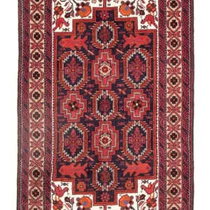 Belutsch Teppich 195 x 106 cm - rot