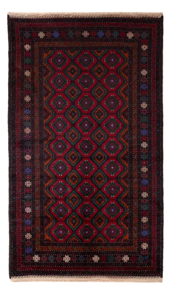 Belutsch Teppich - 203 x 120 cm - dunkelrot