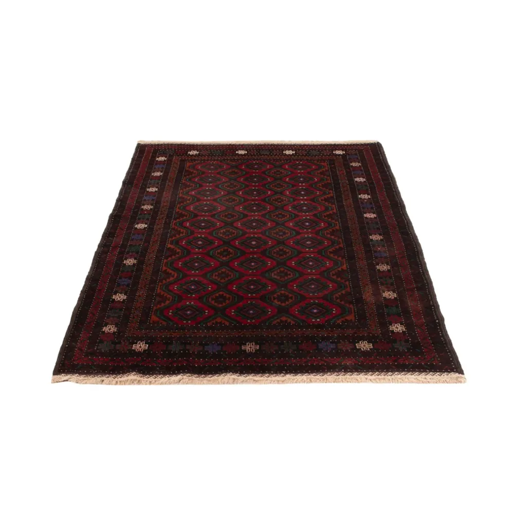 Belutsch Teppich - 203 x 120 cm - dunkelrot