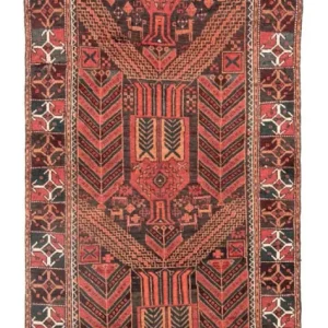 Belutsch Teppich 205 x 100 cm - hellrot
