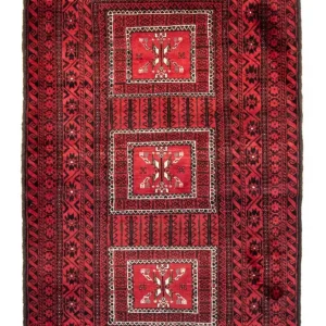 Belutsch Teppich 217 x 121 cm - rot