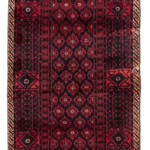 Belutsch Teppich 222 x 110 cm - dunkelrot