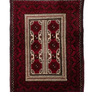 Belutsch Teppich 95 x 70 cm - rot