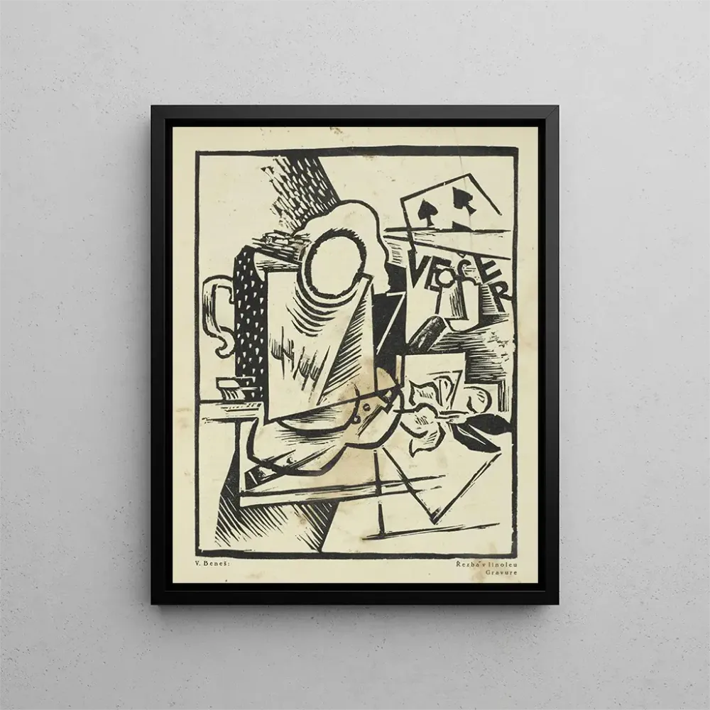 V. Bene, ezba v linoleu, gravure - Vincenc Bene | Kunstdruck
