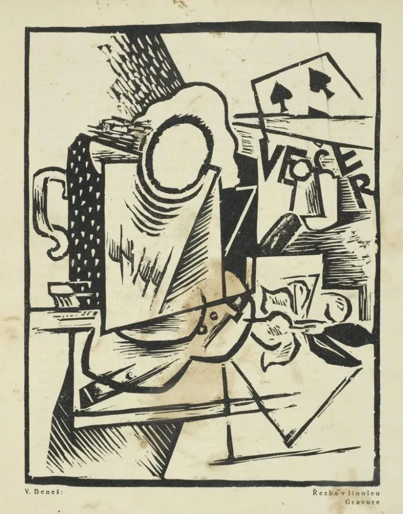 V. Bene, ezba v linoleu, gravure - Vincenc Bene | Kunstdruck