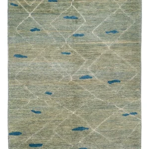Berber Teppich - 199 x 160 cm - hellgrün