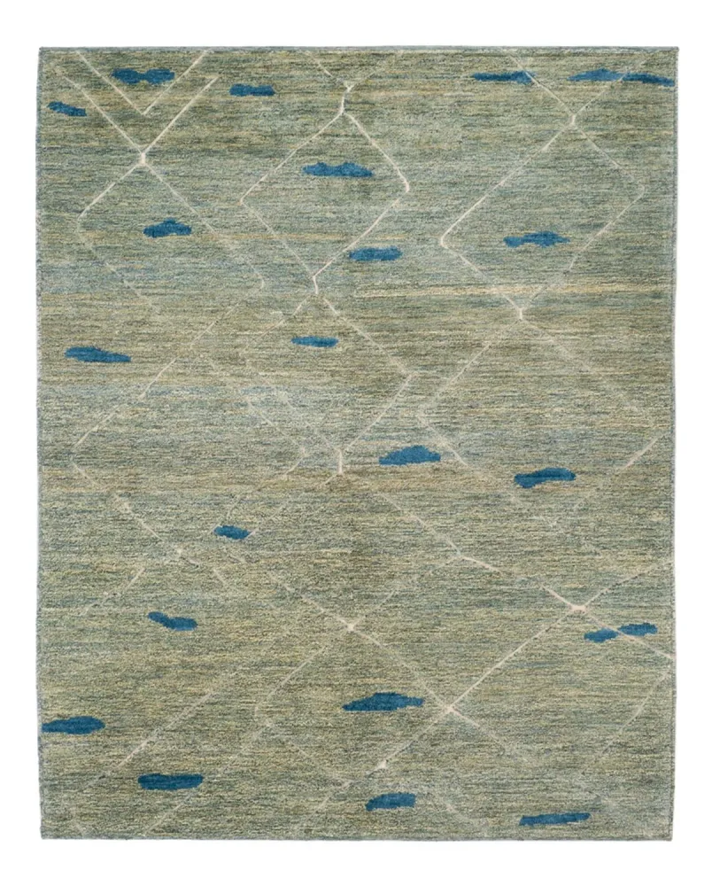 Berber Teppich - 199 x 160 cm - hellgrün