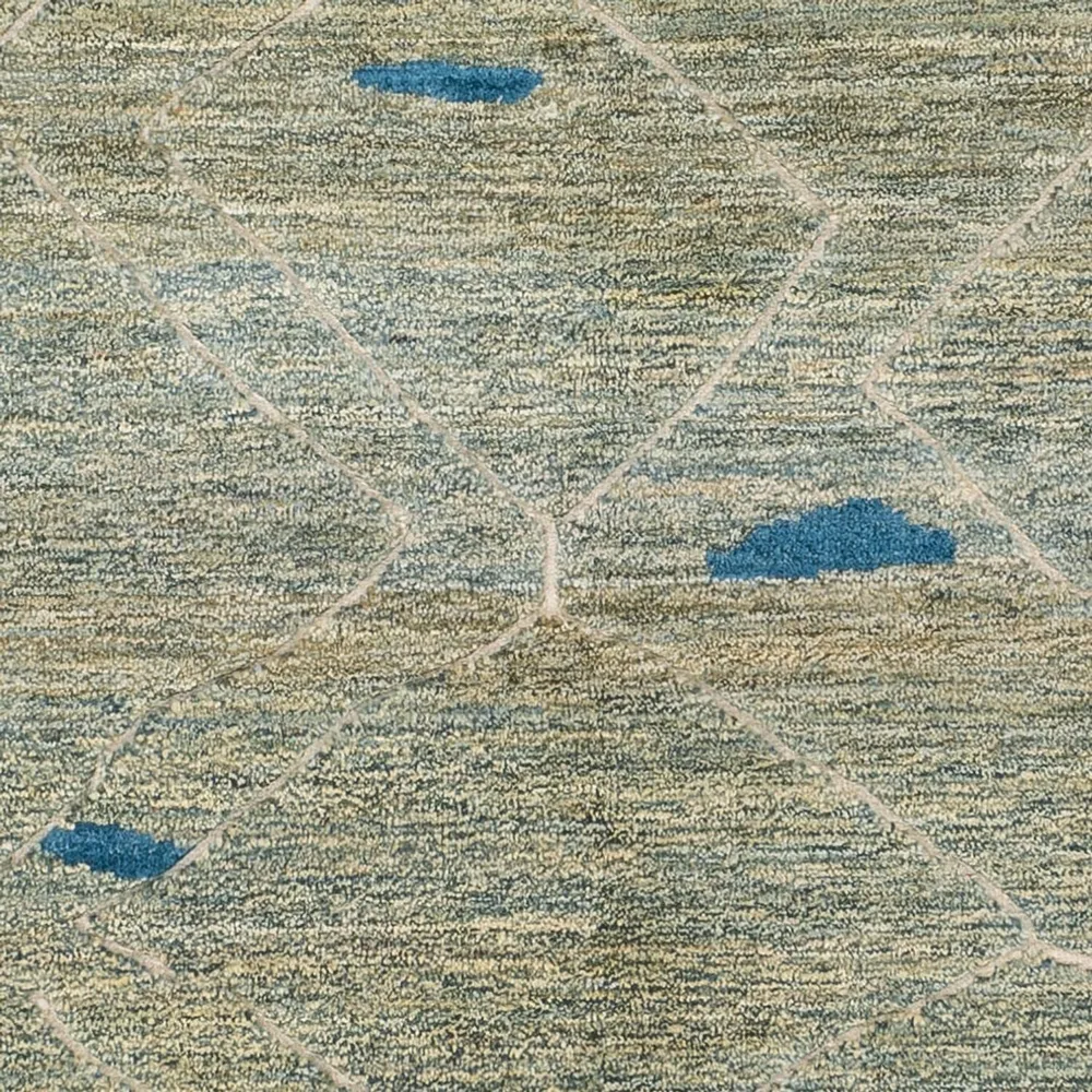 Berber Teppich - 199 x 160 cm - hellgrün
