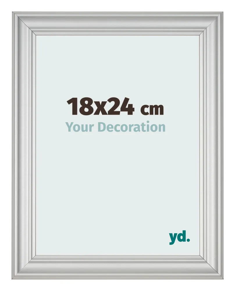 Bilderrahmen 18x24 cm - Silber Matt - MDF - Lazio