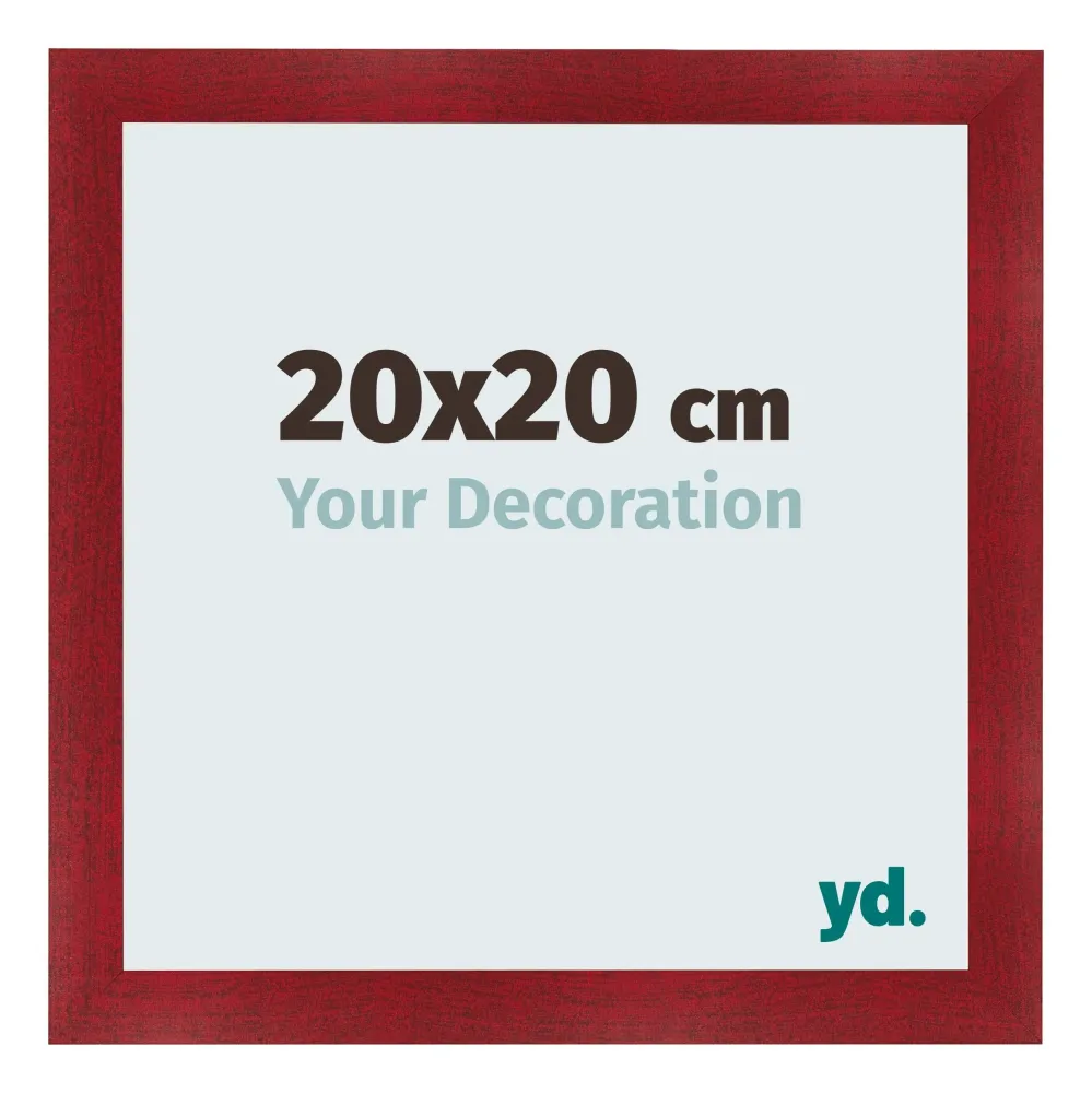 Bilderrahmen 20x20 cm - Weinrot Gewischt - MDF - Pisa