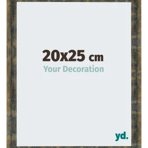 Bilderrahmen 20x25 cm - Blau Gold Meliert - MDF - Pisa