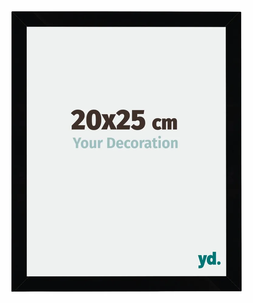Bilderrahmen 20x25 cm - Schwarz Hochglanz - MDF - Mura