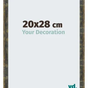 Bilderrahmen 20x28 cm - Blau Gold Meliert - MDF - Pisa