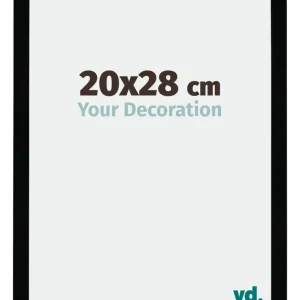 Bilderrahmen 20x28 cm - Schwarz Hochglanz - MDF - Mura