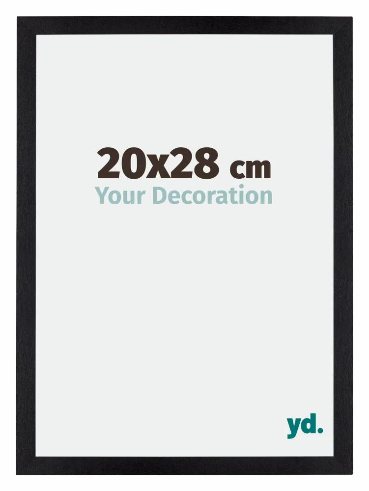 Bilderrahmen 20x28 cm - Schwarz Matt - MDF - Mura