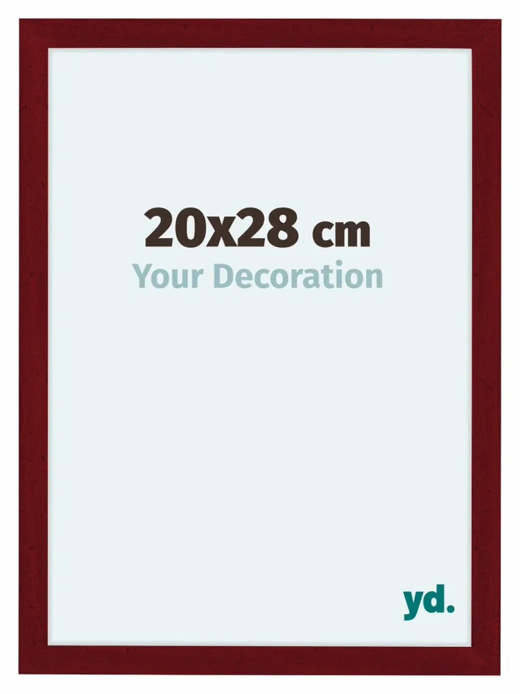 Bilderrahmen 20x28 cm - Weinrot Gewischt - MDF - Como