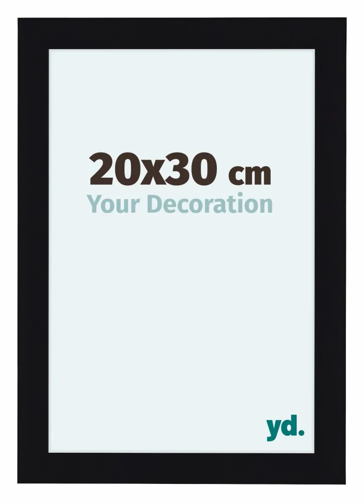 Bilderrahmen 20x30 cm - Schwarz Hochglanz - MDF - Como