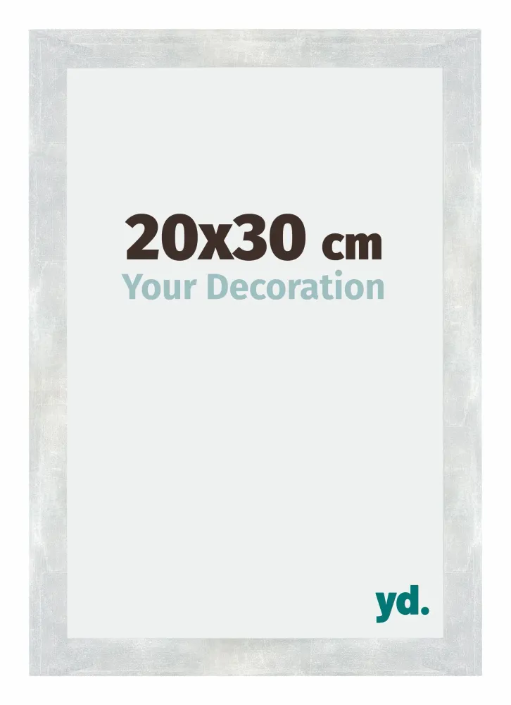 Bilderrahmen 20x30 cm - Silberglanz Vintage - MDF - Mura