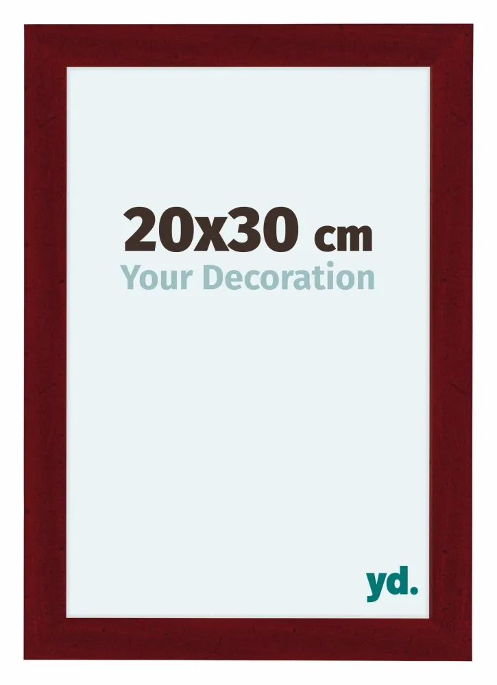 Bilderrahmen 20x30 cm - Weinrot Gewischt - MDF - Como