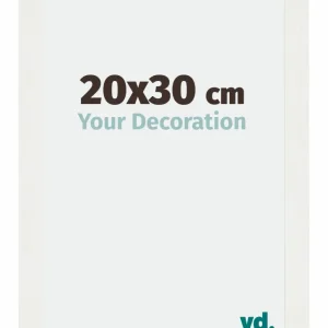 Bilderrahmen 20x30 cm - Weiss Gemasert - MDF - Mura