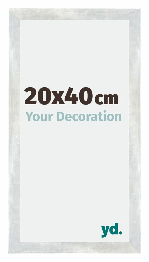 Bilderrahmen 20x40 cm - Silberglanz Vintage - MDF - Mura