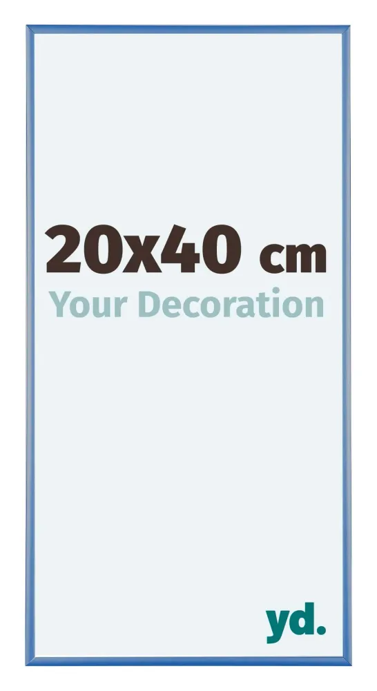 Bilderrahmen 20x40 cm - Stahl Blau - Aluminium - Kent