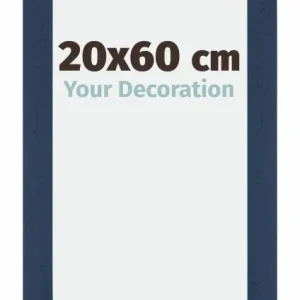 Bilderrahmen 20x60 cm - Dunkelblau Gewischt - MDF - Mura