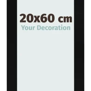 Bilderrahmen 20x60 cm - Schwarz Hochglanz - MDF - Pisa