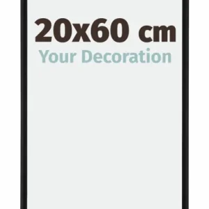 Bilderrahmen 20x60 cm - Schwarz Matt - Aluminium - Kent