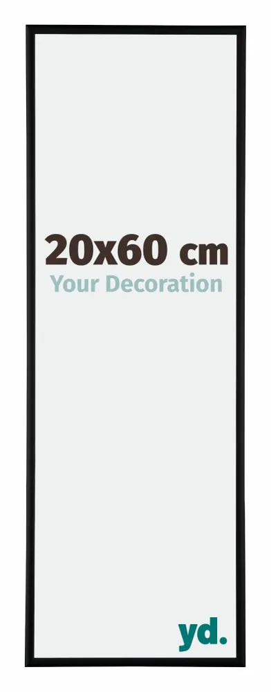 Bilderrahmen 20x60 cm - Schwarz Matt - Aluminium - Kent