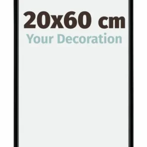Bilderrahmen 20x60 cm - Schwarz Matt - Kunststoff - Evry