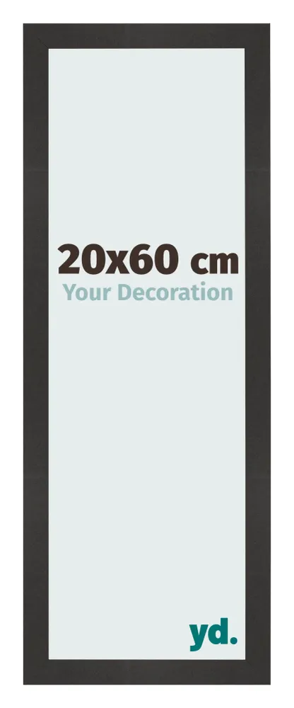Bilderrahmen 20x60 cm - Schwarz Matt - MDF - Bologna