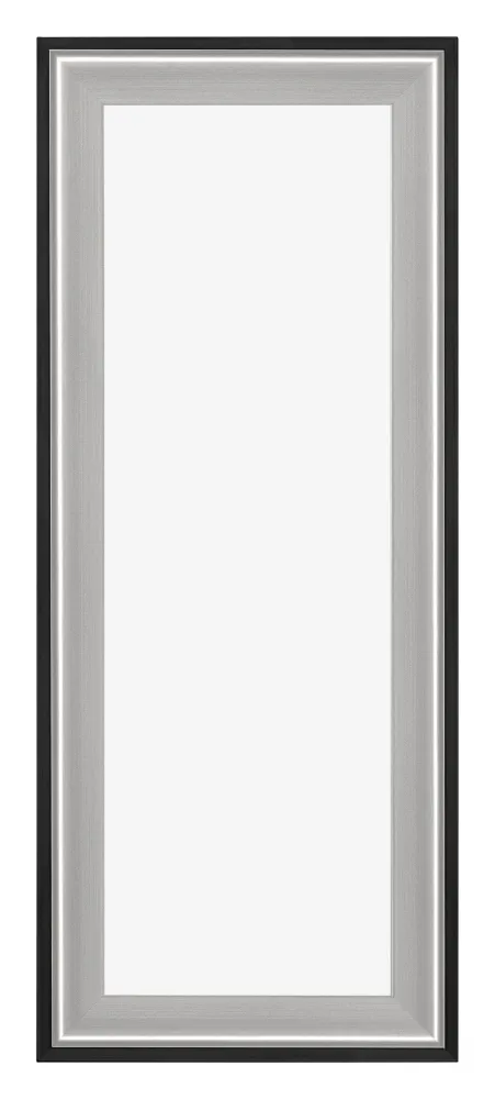 Bilderrahmen 20x60 cm - Schwarz Silber Poliert - Holz - Birmingham