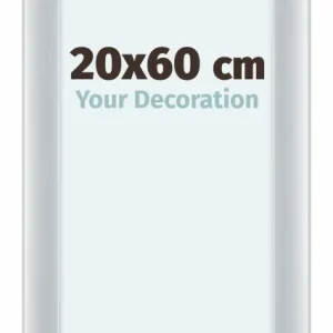 Bilderrahmen 20x60 cm - Silber Matt - MDF - Como