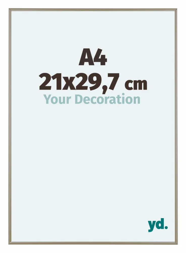 Bilderrahmen A4 - 21x29,7 cm - Champagner - Aluminium - Kent