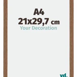 Bilderrahmen A4 - 21x29,7 cm - DIN A4 Eiche Rustikal - MDF - Mura