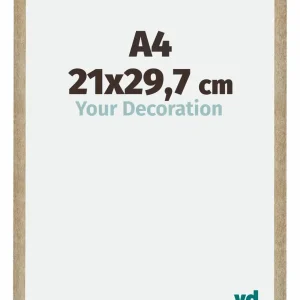 Bilderrahmen A4 - 21x29,7 cm - DIN A4 Gold - MDF - Catania