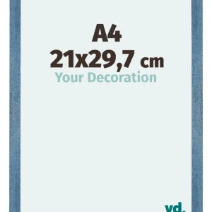 Bilderrahmen A4 - 21x29,7 cm - DIN A4 Hellblau Gewischt - MDF - Mura