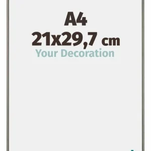 Bilderrahmen A4 - 21x29,7 cm - DIN A4 Mercury Struktur - Aluminium - New York