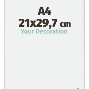 Bilderrahmen A4 - 21x29,7 cm - DIN A4 Silber Matt - Aluminium - New York - Aluminium - New York