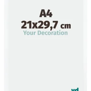 Bilderrahmen A4 - 21x29,7 cm - DIN A4 Weiss - MDF - Catania