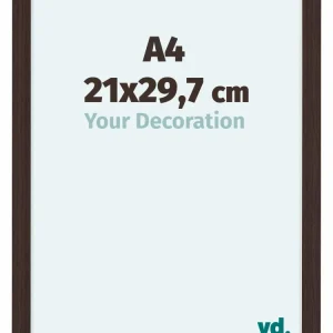 Bilderrahmen A4 - 21x29,7 cm - Eiche Dunkel - MDF - Como