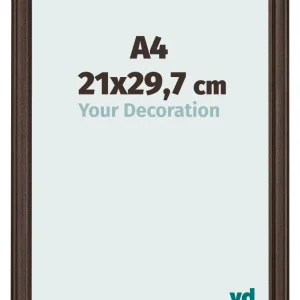 Bilderrahmen A4 - 21x29,7 cm - Eiche Dunkel - MDF - Lazio