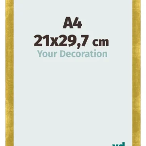 Bilderrahmen A4 - 21x29,7 cm - Gold Vintage - MDF - Pisa